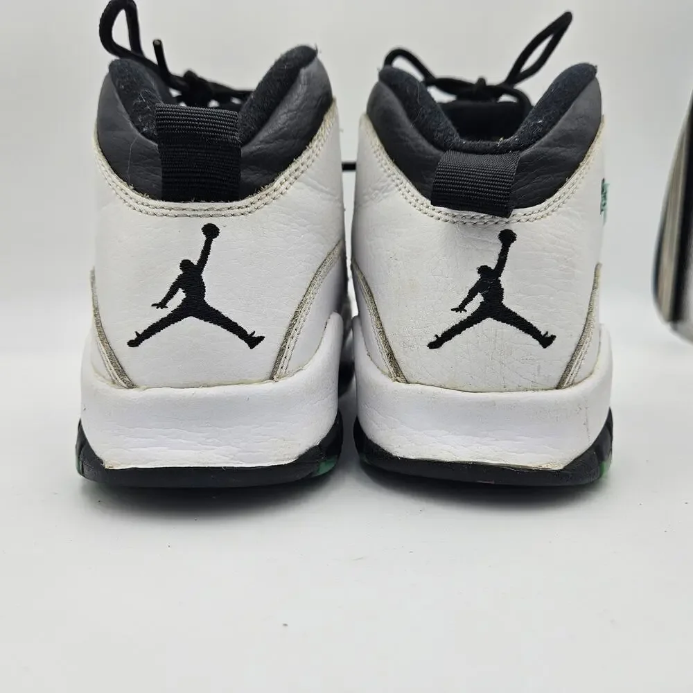 Nike Air Jordan 10 Retro Verde White Green Sneakers‎ Youth 6Y Fair Condition